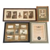 WWI US SIGNAL FLYING CORPS PHOTOS & CERTIFICATE