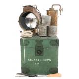 WWI US COLT ACETYLENE FIELD SIGNAL LANTERN