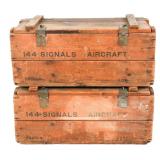 WWII BRITISH RAF 144 SIGNALS AIRCRAFT CRATES
