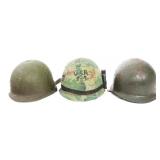 VIETNAM WAR US ARMY M1 COMBAT HELMETS