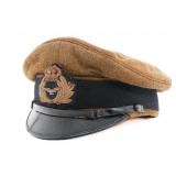 WWI BRITISH RNAS NAMED LIEUTENANT VISOR CAP