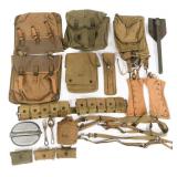 WWII US ARMY M1928 HAVERSACK & FIELD GEAR
