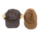 WWII US AAF B-2 SHERLING & D-1 AIR CREW CAPS