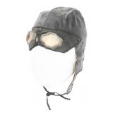 1920s CIVILIAN LEATHER FLIGHT HELMET