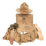 SPAN-AM WAR - WWI US ARMY HAT & FIELD GEAR