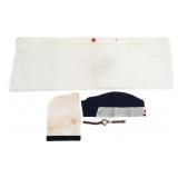 WWI AMERICAN RED CROSS NURSE CAPS, FLAG, & WATCH