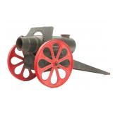 EARLY 20th C. CAST IRON BIG BANG TOY CANNON