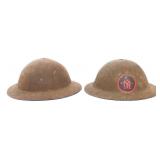 WWI US ARMY AEF M1917 COMBAT HELMETS