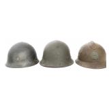 WWII FRENCH, SWEDISH & JAPANESE COMBAT HELMETS