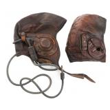 EARLY WWII US AAF PILOT FLIGHT HELMETS TYPE A-7