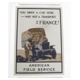 WWI AMERICAN FIELD SERVICE TRANSPORT POSTER