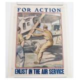 WWI US ARMY AIR SERVICE RECRUITING POSTER
