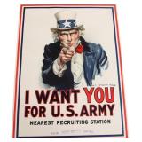 WWI 'I WANT YOU FOR US ARMY' UNCLE SAM POSTER