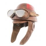 WWI US AIR CORPS ROOLD FLIGHT HELMET & GOGGLES