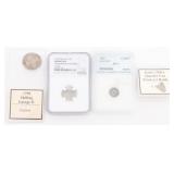 18th C. - 19th C. SPANISH REALES & UK SHILLING