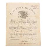 CIVIL WAR US ARMY NY 73rd  DISCHARGE CERTIFICATES