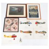 WWI US MOVIE POSTER, PILLOW SHAM & AIRCRAFT CARDS