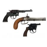 SPANISH REVOLVER, STARTING PISTOL, & KIT GUN