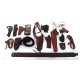 PISTOL AND REVOLVER HOLSTERS LARGE LOT
