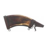 FLAT POWDER HORN