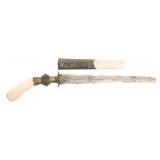 SOUTHEAST ASIAN BONE HANDLE KRIS DAGGER