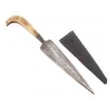 18th C. CUSTOM DAGGER WITH SHEATH