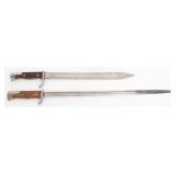 IMPERIAL GERMAN M1898 QUILLBACK & BUTCHER BAYONETS