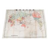 1940 JAPANESE NAVAL MINISTRY LARGE WAR MAP