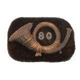 CIVIL WAR UNION ARMY 80th INFANTRY CAP BADGE
