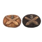 CIVIL WAR UNION ARTILLERY OFFICERS CAP BADGES
