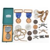 WWI US ARMY NAMED DOG TAGS, MEDALS & COLLAR DISCS