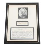 GENERAL SOLOMON MEREDITH CUT SIGNATURE & PHOTO