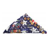 WWII - KOREAN WAR USAAF NAMED MEDALS & FLAG