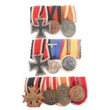 WWII GERMAN WEHRMACHT AWARDS MOUNTED MEDAL BARS