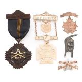 14K GOLD INDIAN WARS - WWI WRC & NYNG MEDALS