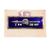 KOREAN WAR US ARMY 2nd BATT 38th INFANTRY BADGE