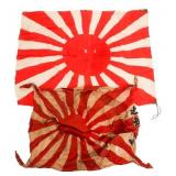 IMPERIAL JAPANESE ARMY & NAVY RISING SUN FLAGS