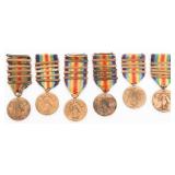 WWI US ARMY VICTORY MEDALS WITH BATTLE CLASPS