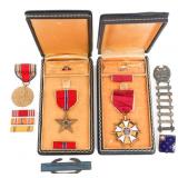 WWII US ARMY NAMED BRONZE STAR & LEGION OF MERIT