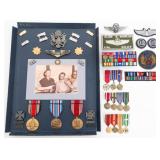 WWII - KOREAN WAR USAAF WINGS, INSIGNIA & MEDALS