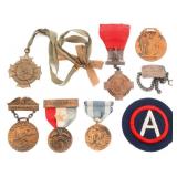 WWI US VICTORY, SERVICE MEDALS & 3rd ARMY PATCH