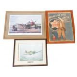 WWII USAAF & UK AIRCRAFT FRAMED PRINT POSTERS