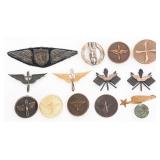 WWI US AIR CORPS COLLAR INSIGNIA & PILOT WINGS