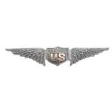WWI US ARMY AIR CORPS 3' PILOT WINGS by W LINK CO