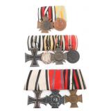 WWI IMPERIAL GERMAN MOUNTED MEDAL BARS