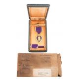 WWII US ARMED FORCES NAMED PURPLE HEART MEDAL