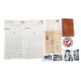 WWII USMC VMF 221 NAMED FLIGHT LOG BOOK & GROUPING