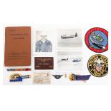 WWII USN VT-11 AIRCREW FLIGHT LOG BOOK & INSIGNIA