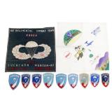 KOREAN WAR US AIRBORNE TAPESTRIES & RCT PATCHES