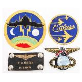 KOREAN WAR US NAVY VP-1 SQUADRON PATCH & NAME TAG